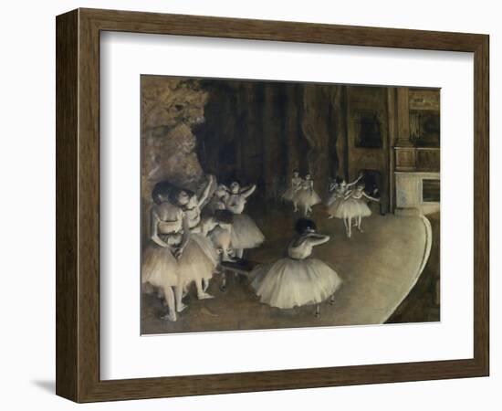 Ballet Rehearsal,1874-Edgar Degas-Framed Art Print