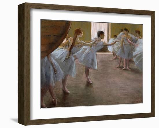 Ballet Rehearsal, 1885-1890-Edgar Degas-Framed Giclee Print