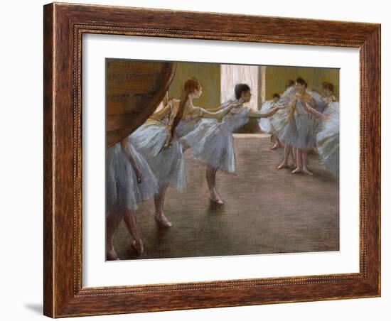 Ballet Rehearsal, 1885-1890-Edgar Degas-Framed Giclee Print