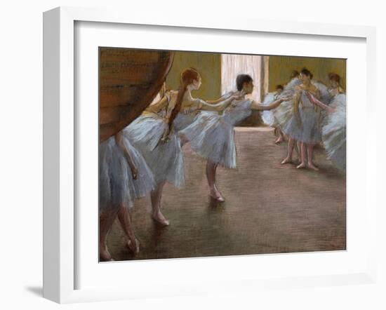 Ballet Rehearsal, 1885-1890-Edgar Degas-Framed Giclee Print