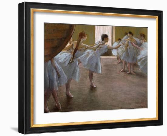 Ballet Rehearsal, 1885-1890-Edgar Degas-Framed Giclee Print