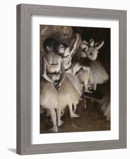 Ballet Rehearsal, c.1874-Edgar Degas-Framed Giclee Print