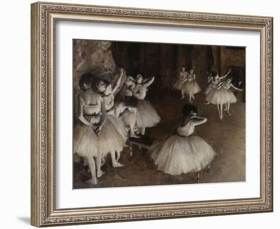 Ballet Rehearsal, c.1874-Edgar Degas-Framed Giclee Print