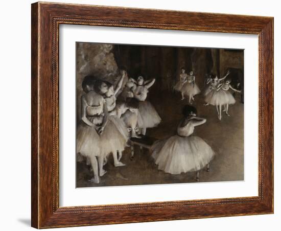 Ballet Rehearsal, c.1874-Edgar Degas-Framed Giclee Print