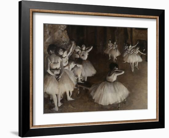 Ballet Rehearsal, c.1874-Edgar Degas-Framed Giclee Print