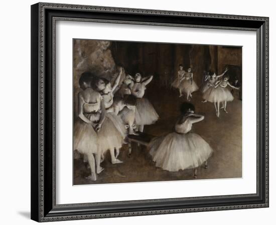 Ballet Rehearsal, c.1874-Edgar Degas-Framed Giclee Print