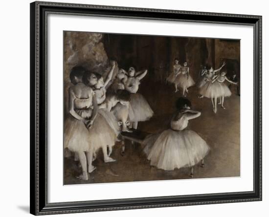 Ballet Rehearsal, c.1874-Edgar Degas-Framed Giclee Print