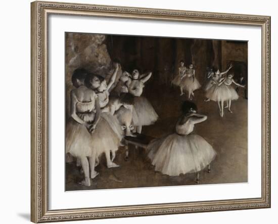 Ballet Rehearsal, c.1874-Edgar Degas-Framed Giclee Print