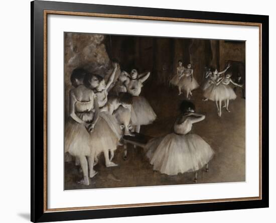 Ballet Rehearsal, c.1874-Edgar Degas-Framed Giclee Print