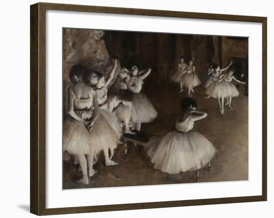 Ballet Rehearsal, c.1874-Edgar Degas-Framed Giclee Print