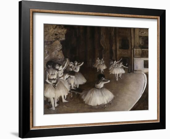 Ballet Rehearsal, c.1874-Edgar Degas-Framed Giclee Print