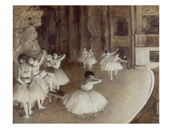 Ballet Rehearsal on Stage, 1874 Giclee Print by Edgar Degas | Art.com