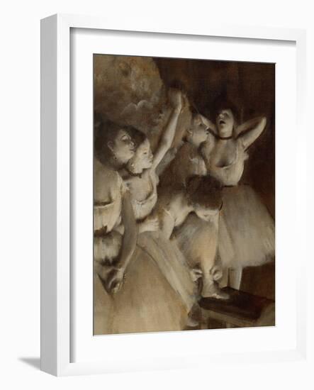 Ballet Rehearsal on Stage, 1874-Edgar Degas-Framed Giclee Print