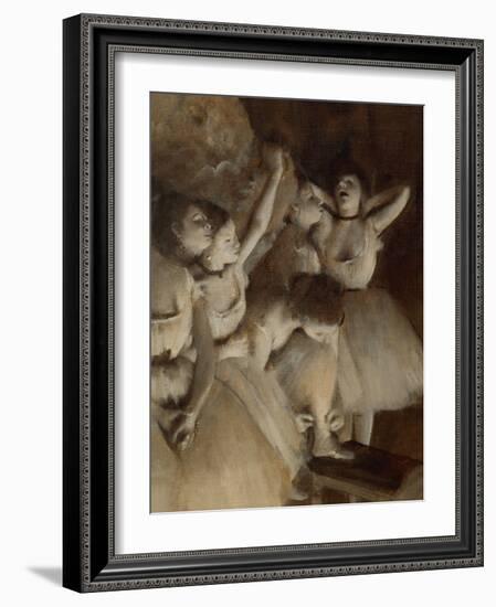 Ballet Rehearsal on Stage, 1874-Edgar Degas-Framed Giclee Print