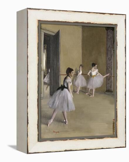 Ballet Room at the Opera in Rue le Peletier, c.1872-Edgar Degas-Framed Premier Image Canvas