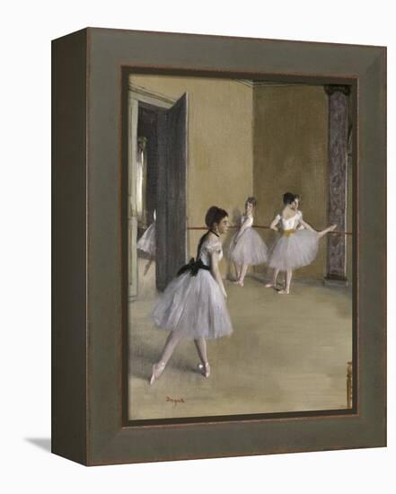 Ballet Room at the Opera in Rue le Peletier, c.1872-Edgar Degas-Framed Premier Image Canvas