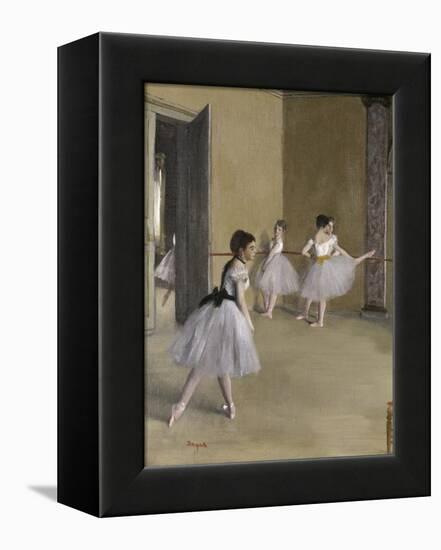 Ballet Room at the Opera in Rue le Peletier, c.1872-Edgar Degas-Framed Premier Image Canvas