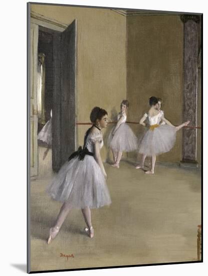 Ballet Room at the Opera in Rue le Peletier, c.1872-Edgar Degas-Mounted Giclee Print