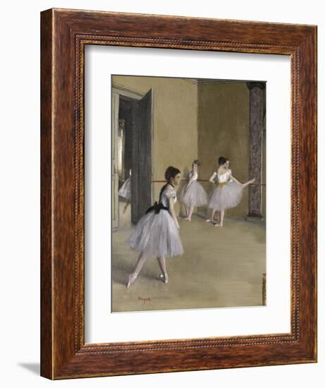 Ballet Room at the Opera in Rue le Peletier, c.1872-Edgar Degas-Framed Giclee Print