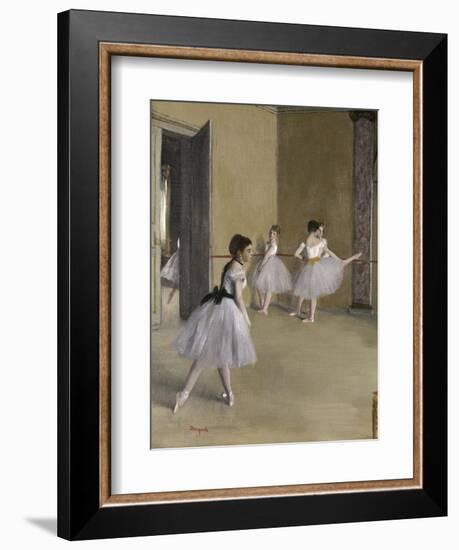 Ballet Room at the Opera in Rue le Peletier, c.1872-Edgar Degas-Framed Giclee Print