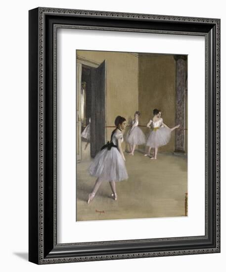 Ballet Room at the Opera in Rue le Peletier, c.1872-Edgar Degas-Framed Giclee Print