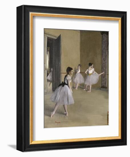 Ballet Room at the Opera in Rue le Peletier, c.1872-Edgar Degas-Framed Giclee Print