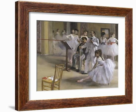 Ballet Room at the Opera in Rue le Peletier, c.1872-Edgar Degas-Framed Giclee Print