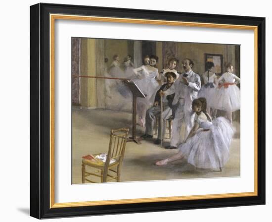 Ballet Room at the Opera in Rue le Peletier, c.1872-Edgar Degas-Framed Giclee Print