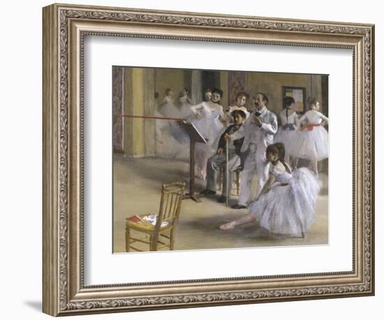 Ballet Room at the Opera in Rue le Peletier, c.1872-Edgar Degas-Framed Giclee Print