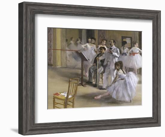 Ballet Room at the Opera in Rue le Peletier, c.1872-Edgar Degas-Framed Giclee Print