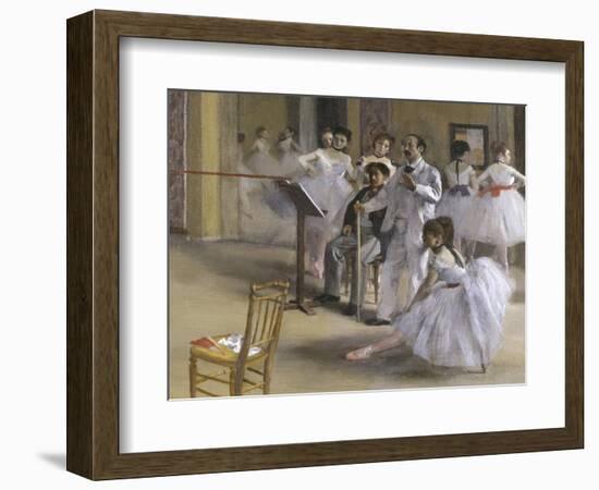 Ballet Room at the Opera in Rue le Peletier, c.1872-Edgar Degas-Framed Giclee Print