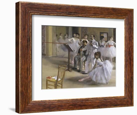 Ballet Room at the Opera in Rue le Peletier, c.1872-Edgar Degas-Framed Giclee Print