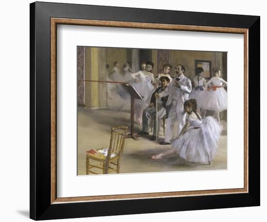 Ballet Room at the Opera in Rue le Peletier, c.1872-Edgar Degas-Framed Giclee Print