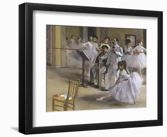 Ballet Room at the Opera in Rue le Peletier, c.1872-Edgar Degas-Framed Giclee Print