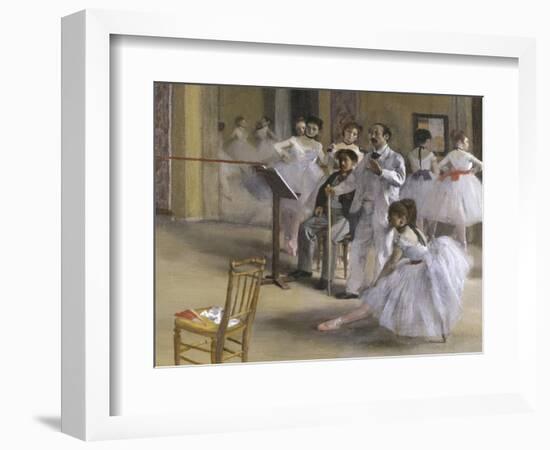 Ballet Room at the Opera in Rue le Peletier, c.1872-Edgar Degas-Framed Giclee Print