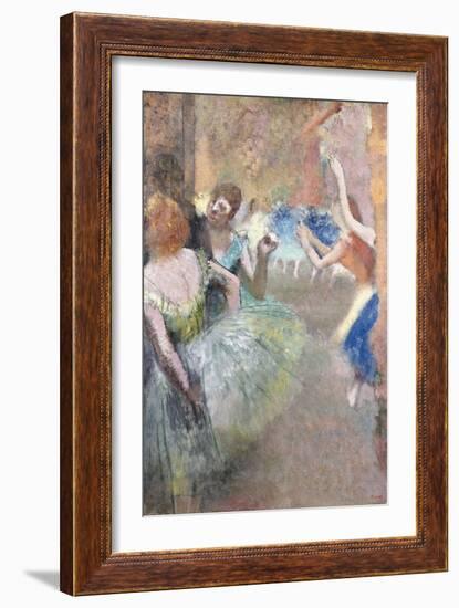 Ballet Scene (Scene de Ballet). Ca. 1885-Edgar Degas-Framed Giclee Print