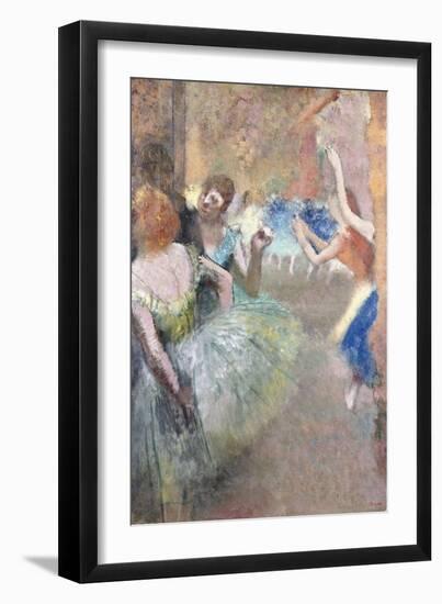 Ballet Scene (Scene de Ballet). Ca. 1885-Edgar Degas-Framed Giclee Print