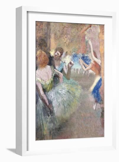 Ballet Scene (Scene de Ballet). Ca. 1885-Edgar Degas-Framed Giclee Print