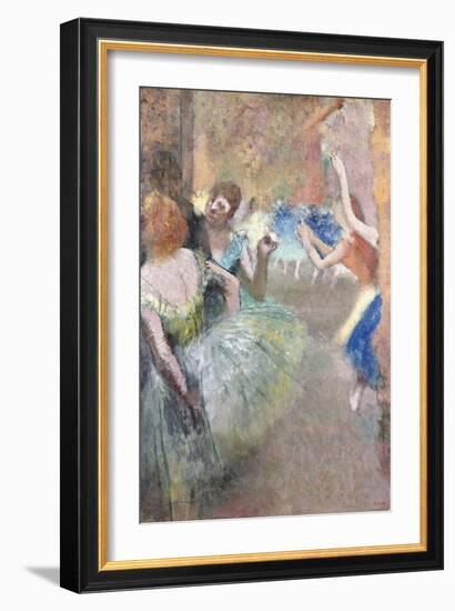 Ballet Scene (Scene de Ballet). Ca. 1885-Edgar Degas-Framed Giclee Print