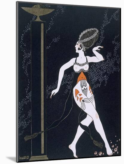 Ballet Scene with Tamara Karsavina (1885-1978) 1914 (Pochoir Print)-Georges Barbier-Mounted Giclee Print
