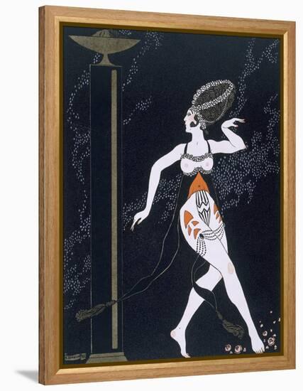 Ballet Scene with Tamara Karsavina (1885-1978) 1914 (Pochoir Print)-Georges Barbier-Framed Premier Image Canvas