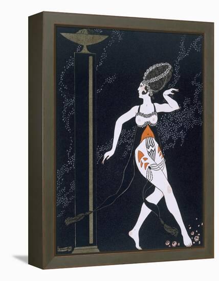 Ballet Scene with Tamara Karsavina (1885-1978) 1914 (Pochoir Print)-Georges Barbier-Framed Premier Image Canvas