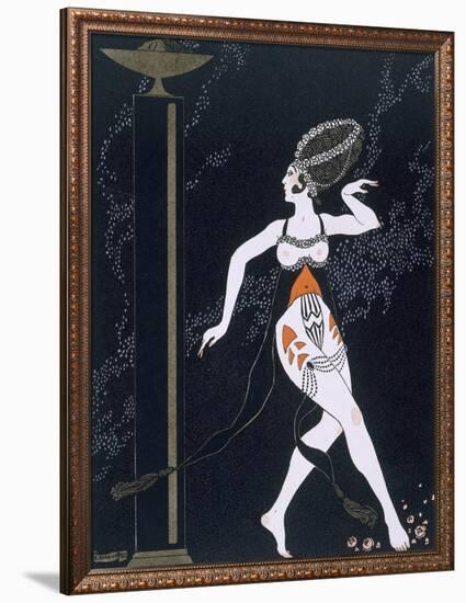 Ballet Scene with Tamara Karsavina (1885-1978) 1914 (Pochoir Print)-Georges Barbier-Framed Giclee Print