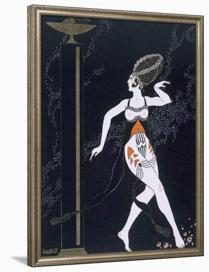 Ballet Scene with Tamara Karsavina (1885-1978) 1914 (Pochoir Print)-Georges Barbier-Framed Giclee Print