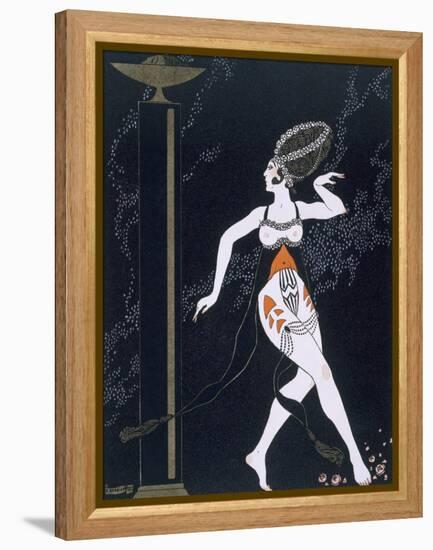 Ballet Scene with Tamara Karsavina (1885-1978) 1914 (Pochoir Print)-Georges Barbier-Framed Premier Image Canvas