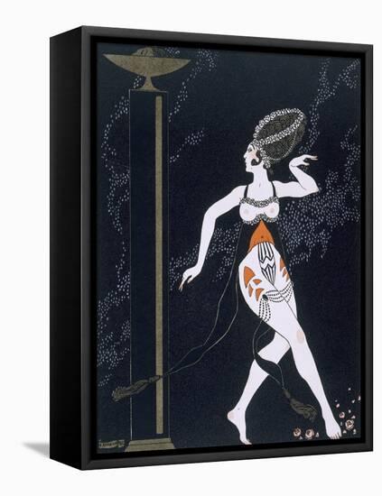 Ballet Scene with Tamara Karsavina (1885-1978) 1914 (Pochoir Print)-Georges Barbier-Framed Premier Image Canvas