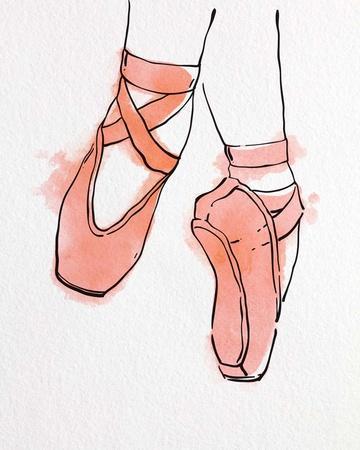 orange ballet shoes