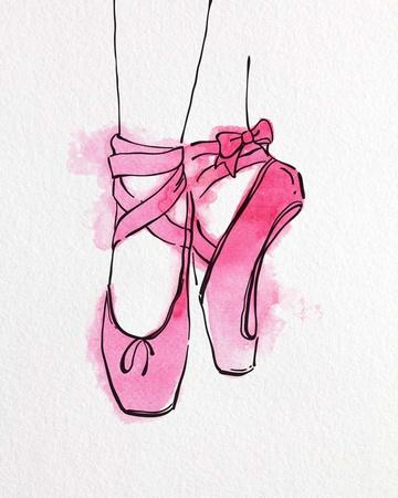 Featured image of post View 20 Hanging Pink Ballet Pointe Shoes Drawing