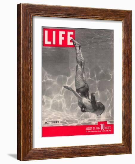 Ballet Swimmer Belita, August 27, 1945-Walter Sanders-Framed Photographic Print