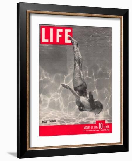 Ballet Swimmer Belita, August 27, 1945-Walter Sanders-Framed Photographic Print